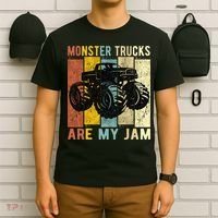 Monster Trucks Are My Jam Vintage Retro Monster Truck T-Shirt thumb 6