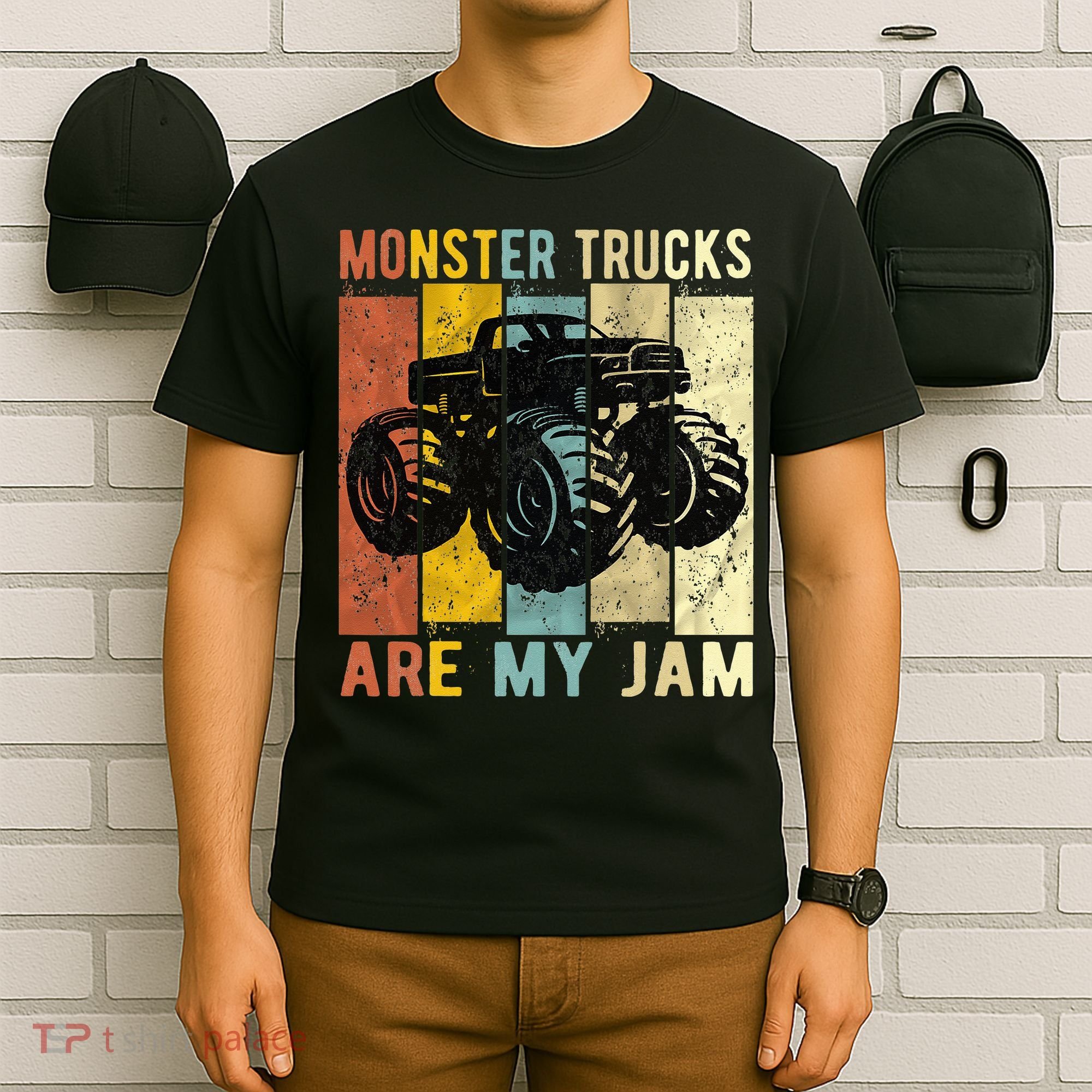 Monster Trucks Are My Jam Vintage Retro Monster Truck T-Shirt