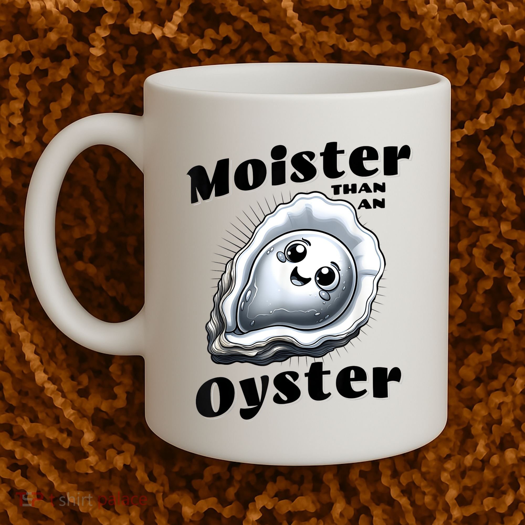 Moister Than An Oyster Funny Shucking Shellfish Seafood Coffee Mug