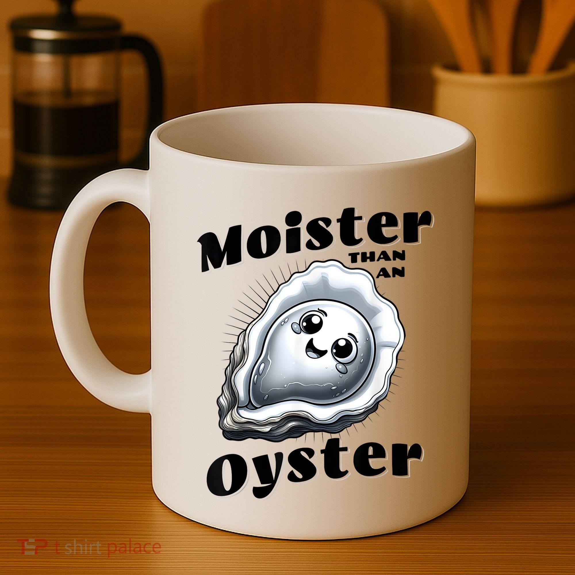 Moister Than An Oyster Funny Shucking Shellfish Seafood Coffee Mug