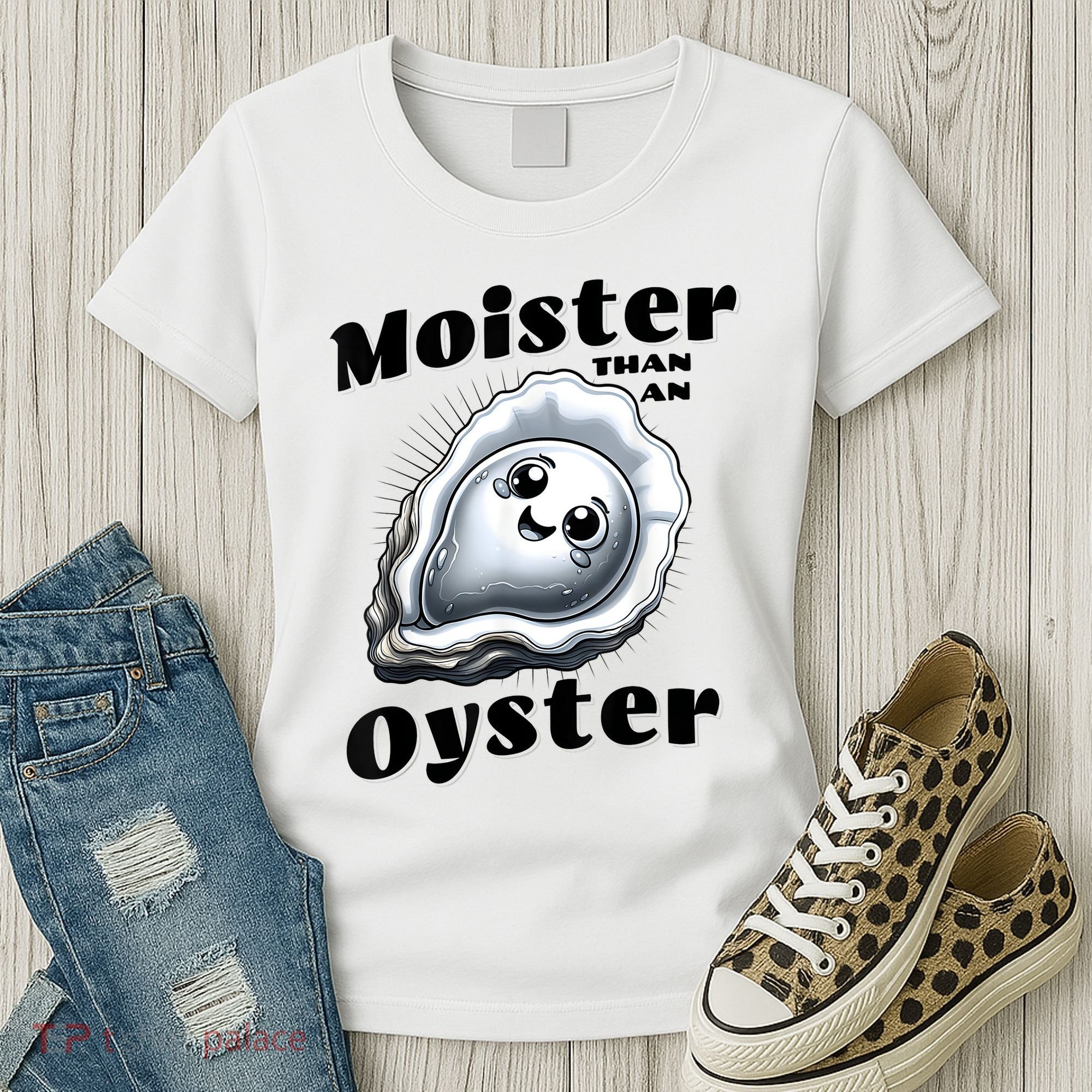 Moister Than An Oyster Funny Shucking Shellfish Seafood Women's T-Shirt