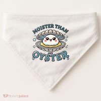 Moister Than An Oyster Funny Shucking Shellfish Seafood USA-Made Doggie Bandana thumb 0