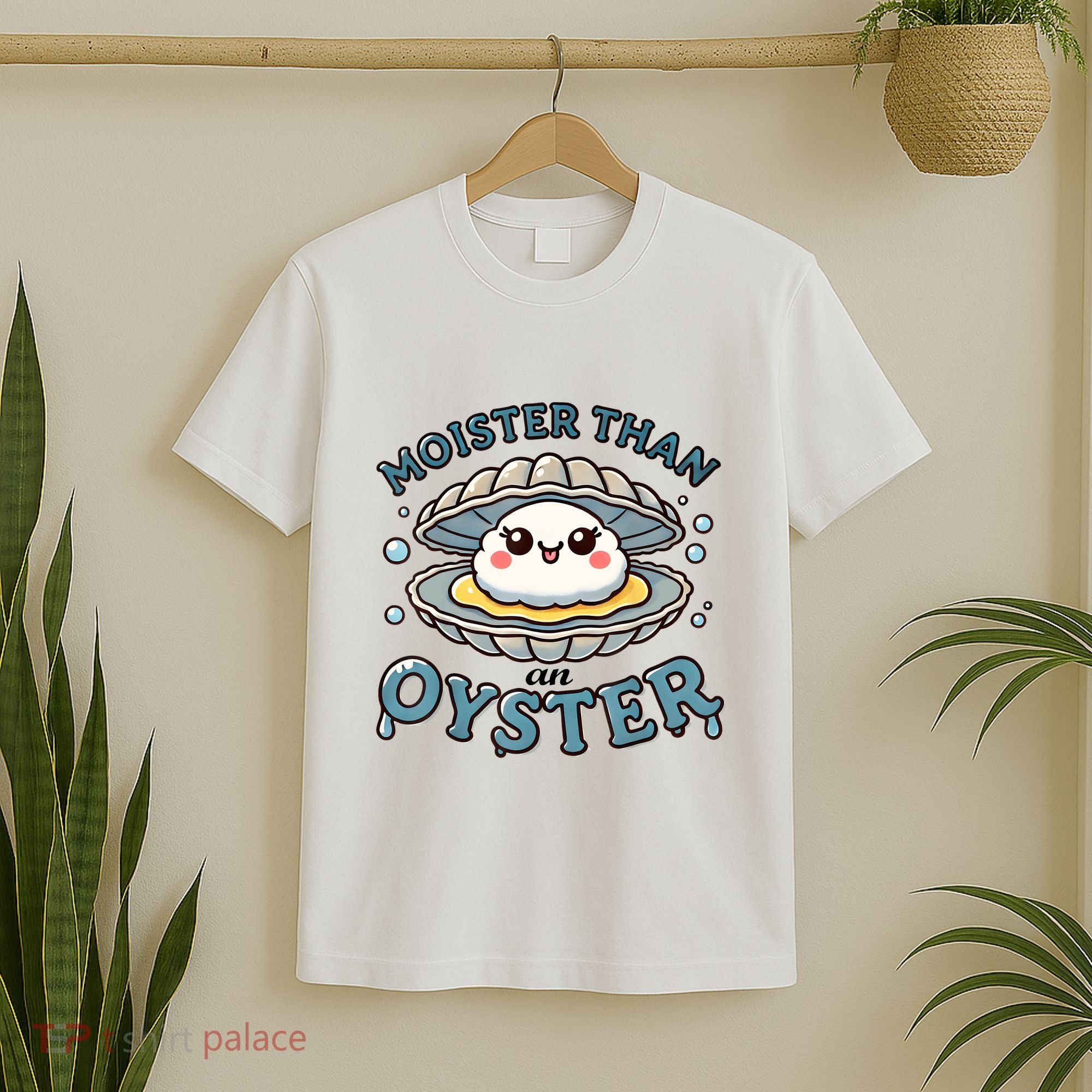Moister Than An Oyster Funny Shucking Shellfish Seafood T-Shirt