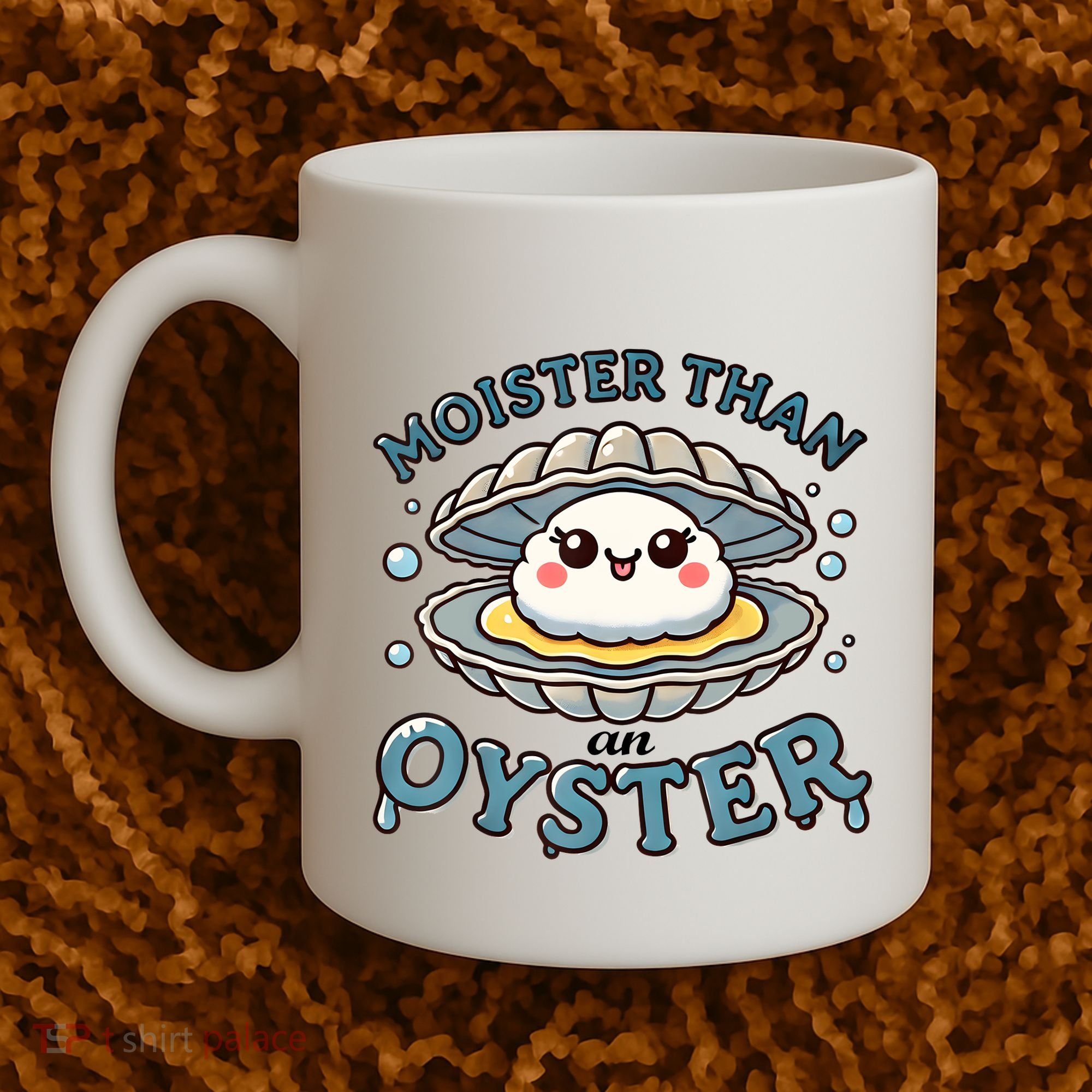 Moister Than An Oyster Funny Shucking Shellfish Seafood Coffee Mug