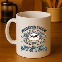 Moister Than An Oyster Funny Shucking Shellfish Seafood Coffee Mug thumb 4