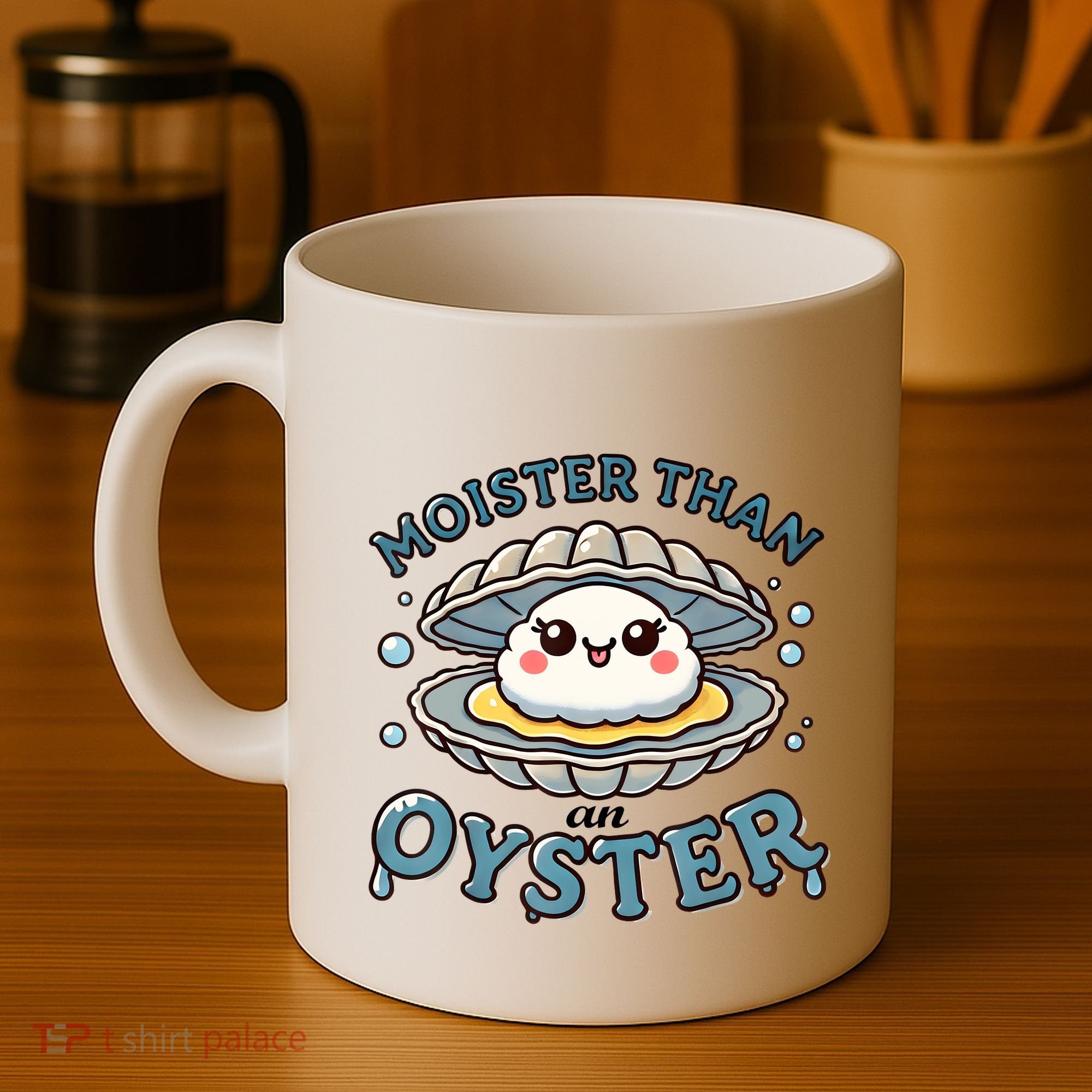 Moister Than An Oyster Funny Shucking Shellfish Seafood Coffee Mug