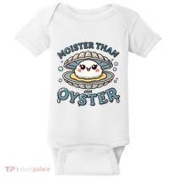 Moister Than An Oyster Funny Shucking Shellfish Seafood Baby Bodysuit thumb 0