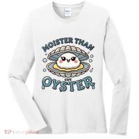 Moister Than An Oyster Funny Shucking Shellfish Seafood Women's Long Sleeve Shirt thumb 0