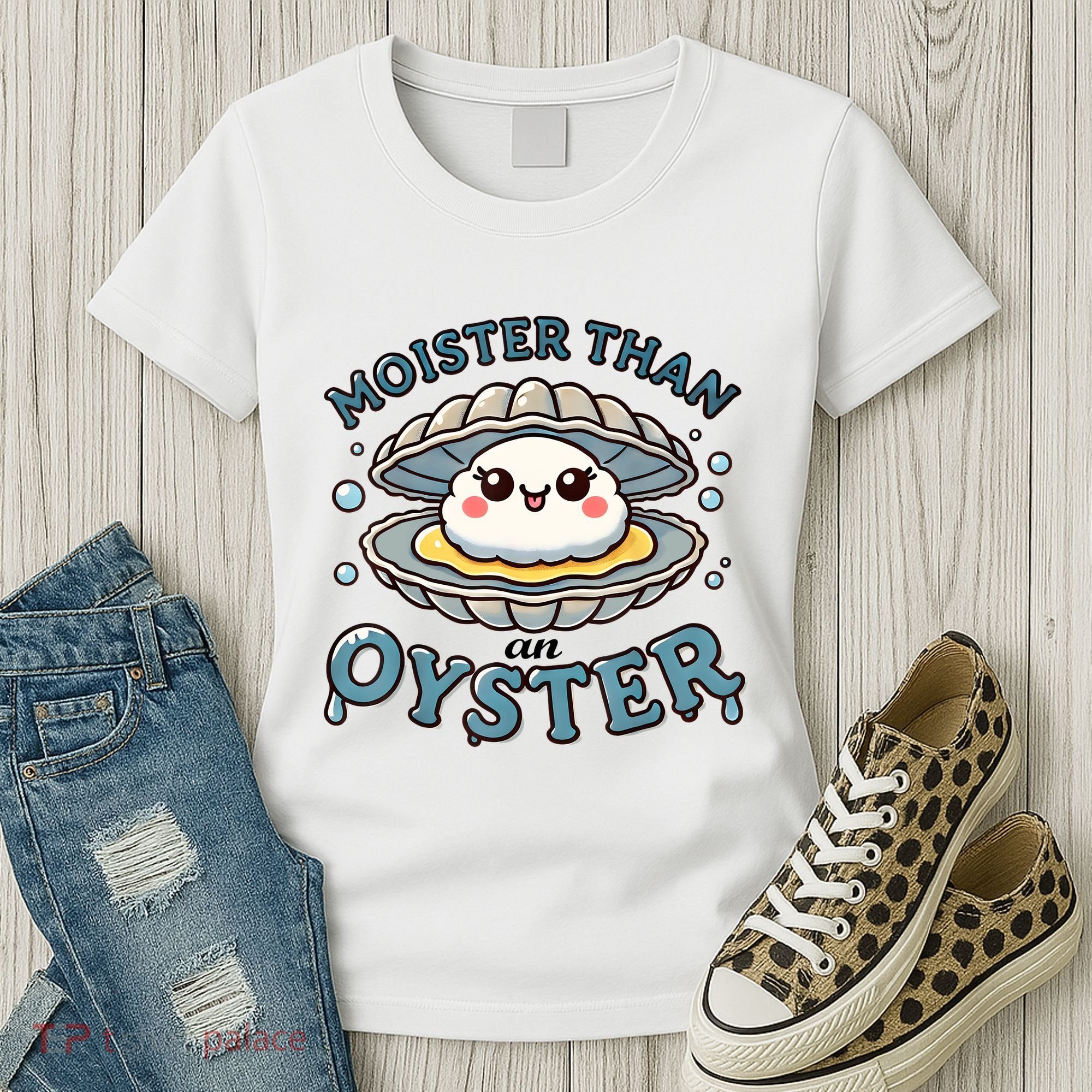 Moister Than An Oyster Funny Shucking Shellfish Seafood Women's T-Shirt