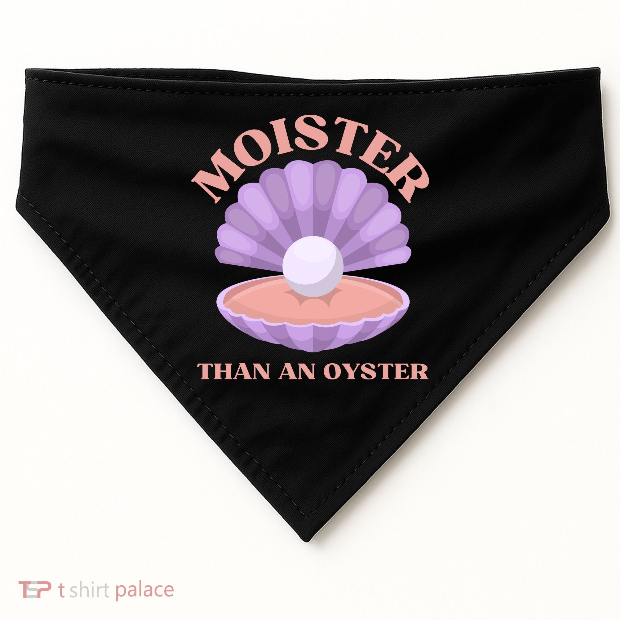 Moister Than An Oyster Shucking Funny Shellfish Shucker USA-Made Doggie Bandana
