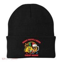 Make Tacos And Beer Cheap Again Funny Political Fiesta Beanie thumb 0