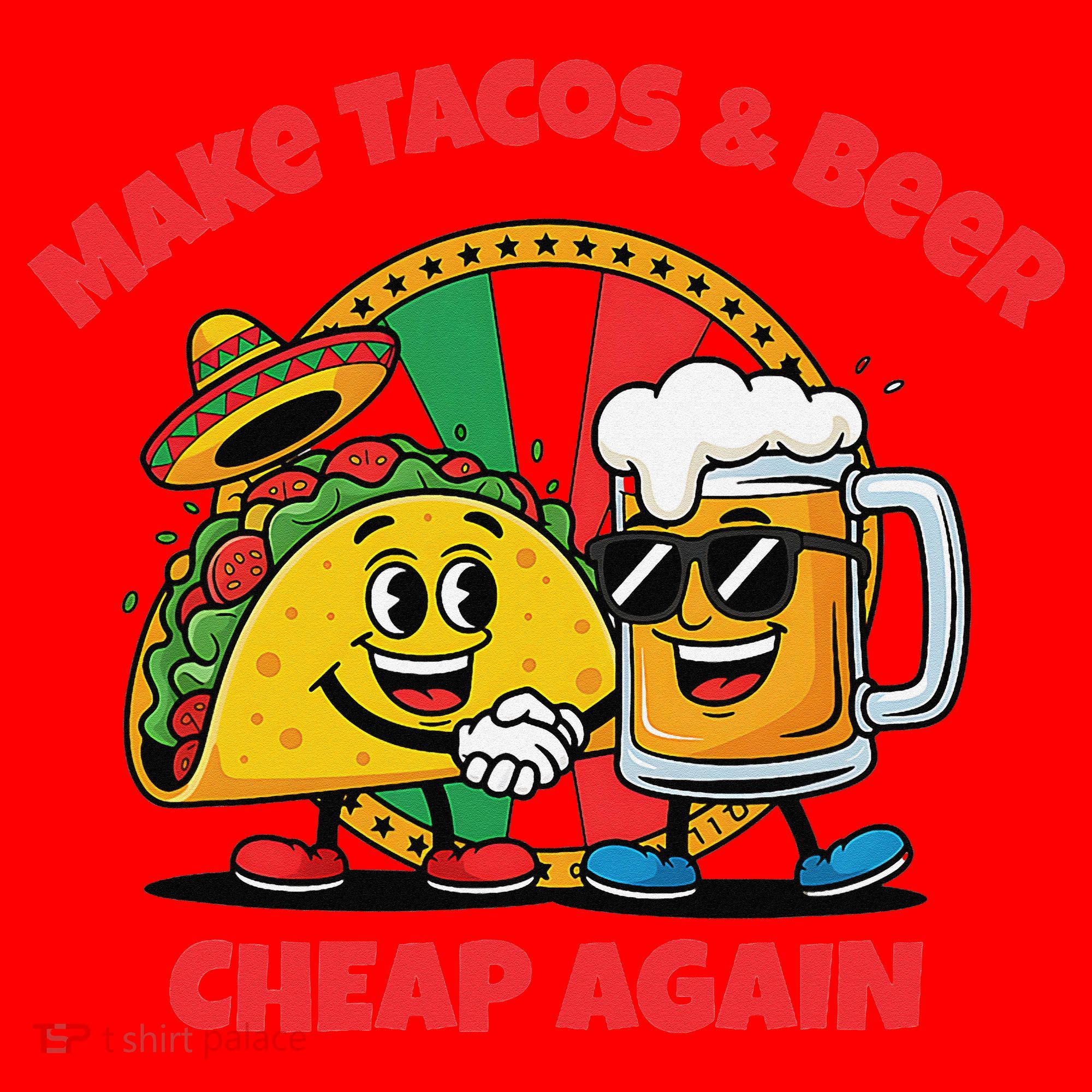 Make Tacos And Beer Cheap Again Funny Political Fiesta Santa Hat