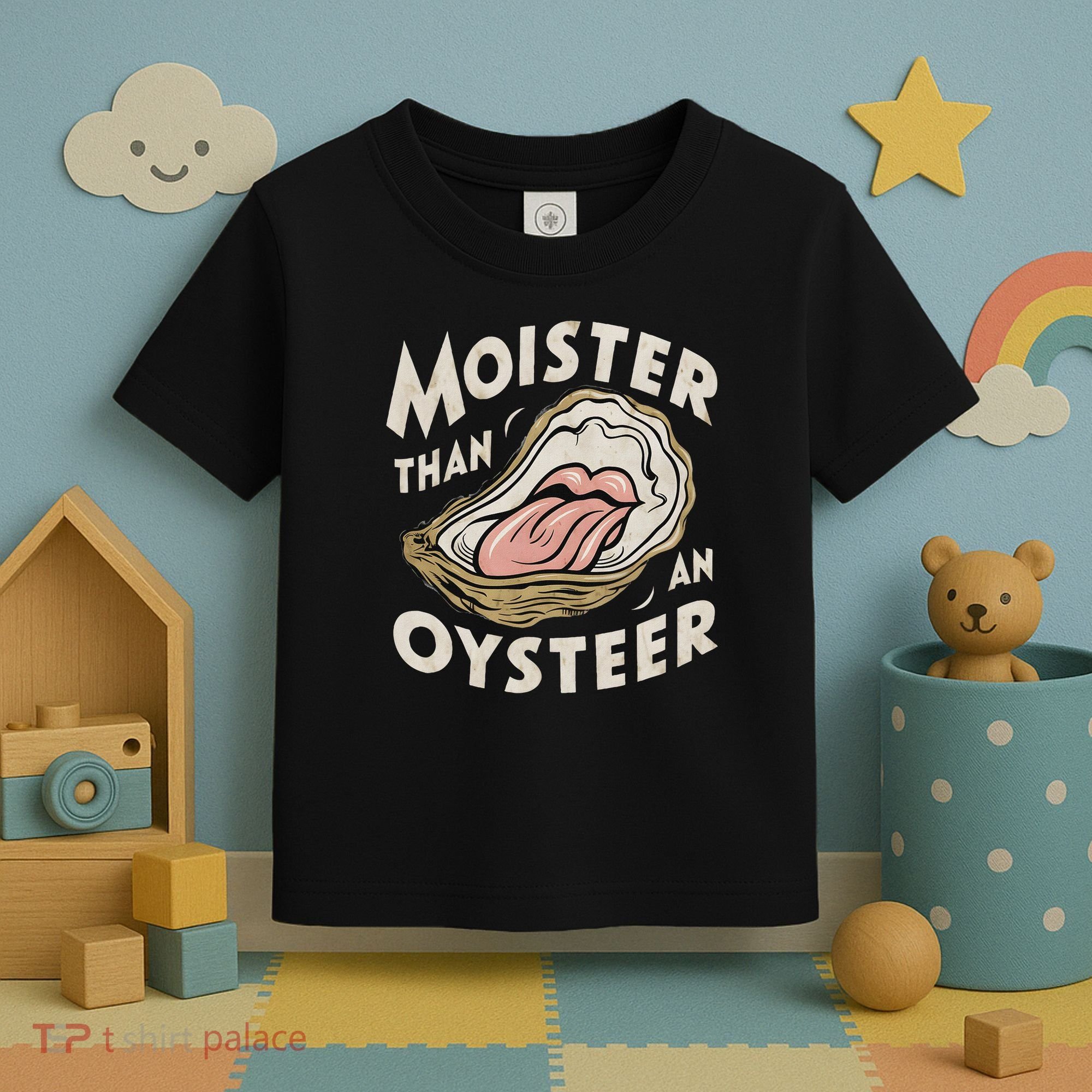 Moisture Than An Oyster, Funny Shellfish Shuck Women Toddler T-Shirt