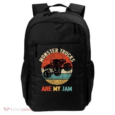 Monster Trucks Are My Jam Vintage Retro Monster Truck Gift Backpack