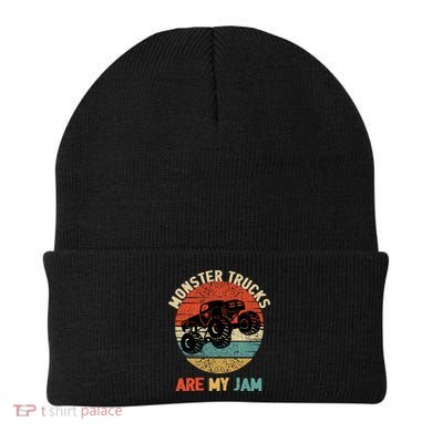 Monster Trucks Are My Jam Vintage Retro Monster Truck Gift Beanie