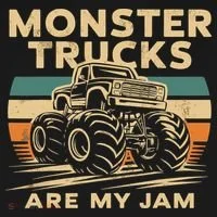 Monster Trucks Are My Jam Ornament thumb 1