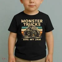 Monster Trucks Are My Jam Toddler T-Shirt thumb 2