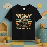 Monster Trucks Are My Jam Toddler T-Shirt thumb 3