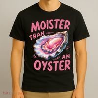 Moister Than An Oyster Inappropriate Shellfish Funny Raunchy T-Shirt thumb 3