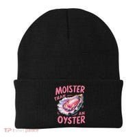 Moister Than An Oyster Inappropriate Shellfish Funny Raunchy Beanie thumb 0