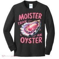 Moister Than An Oyster Inappropriate Shellfish Funny Raunchy Kids Long Sleeve Shirt thumb 0