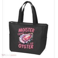 Moister Than An Oyster Inappropriate Shellfish Funny Raunchy Tote Bag thumb 3