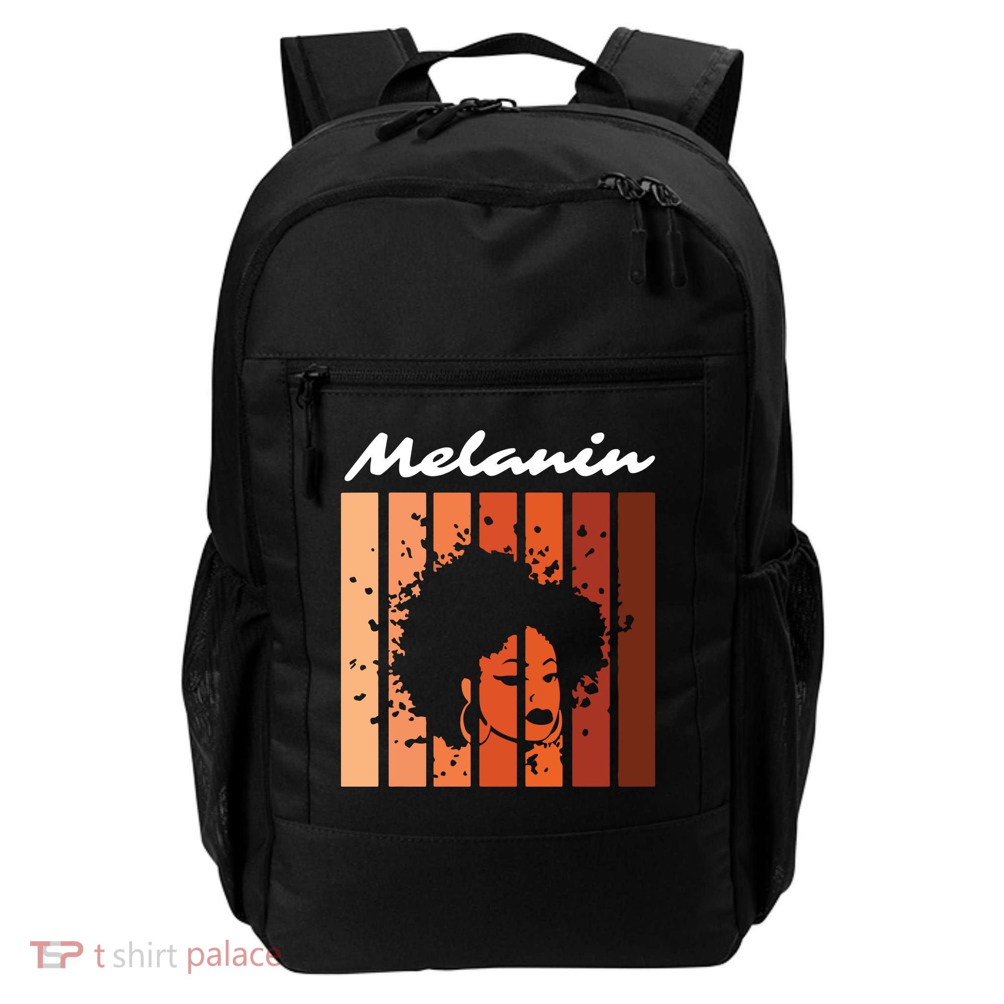 Melanin Tee African American Strong Black Natural Afro Backpack