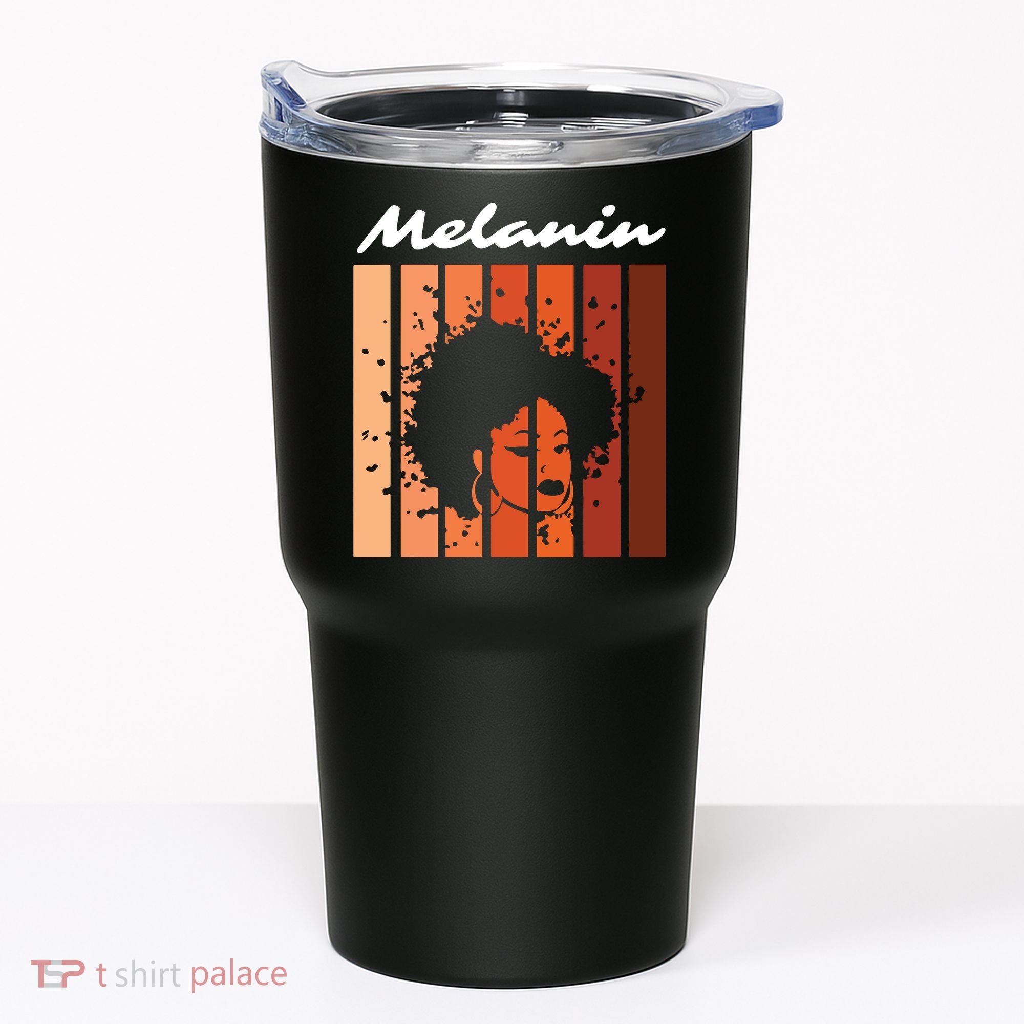 Melanin Tee African American Strong Black Natural Afro Tumbler