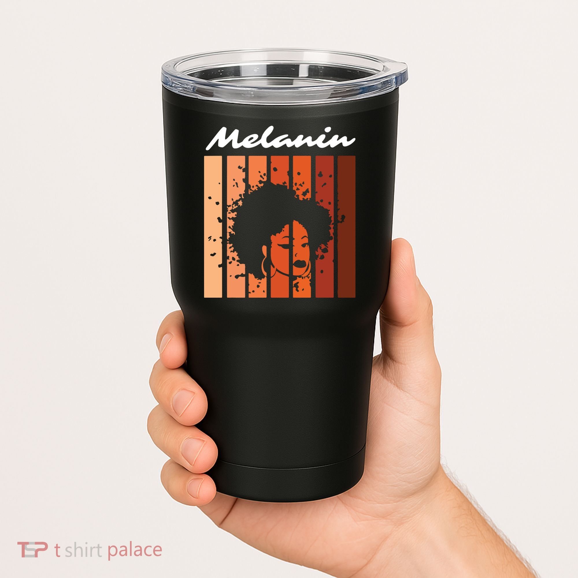 Melanin Tee African American Strong Black Natural Afro Tumbler