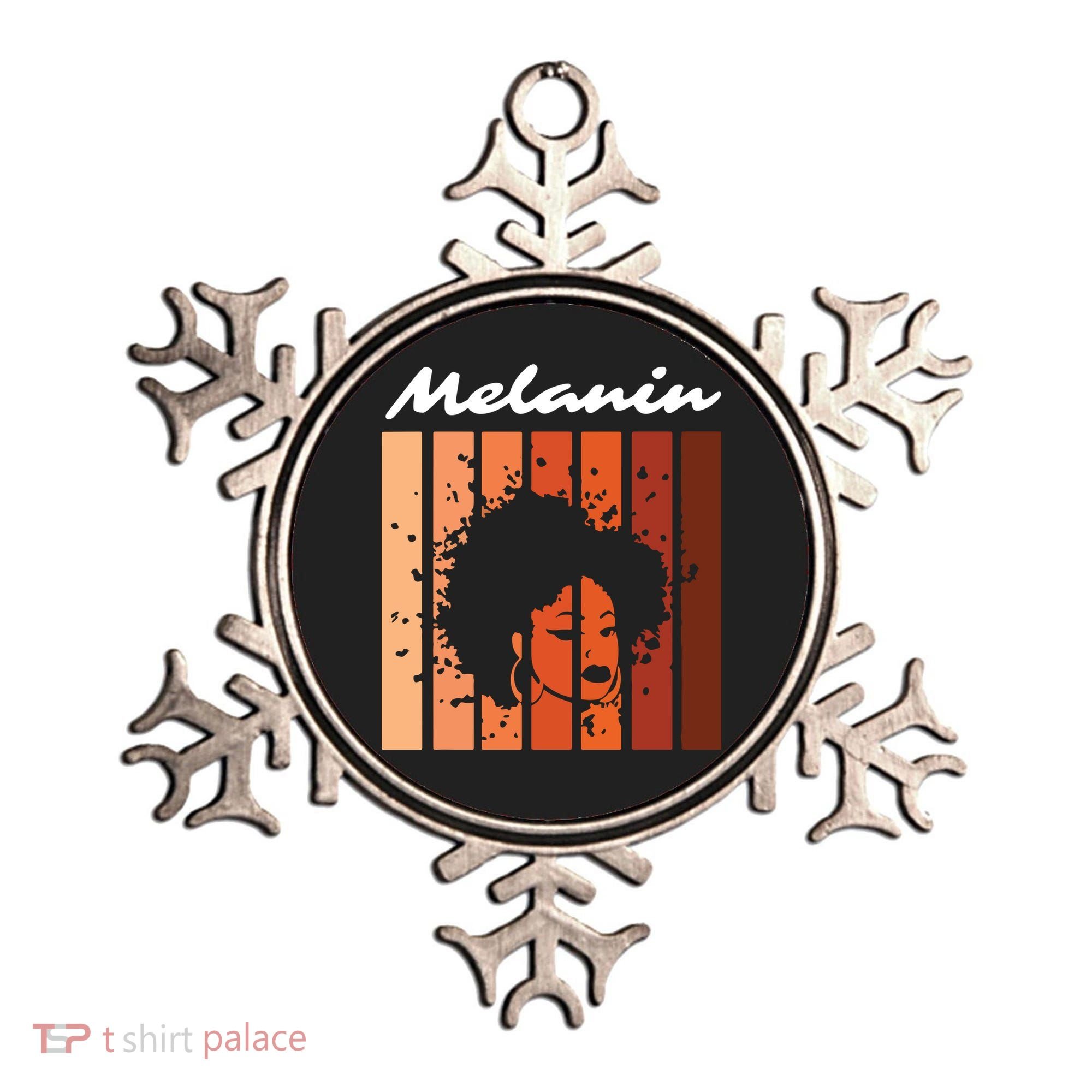 Melanin Tee African American Strong Black Natural Afro Ornament