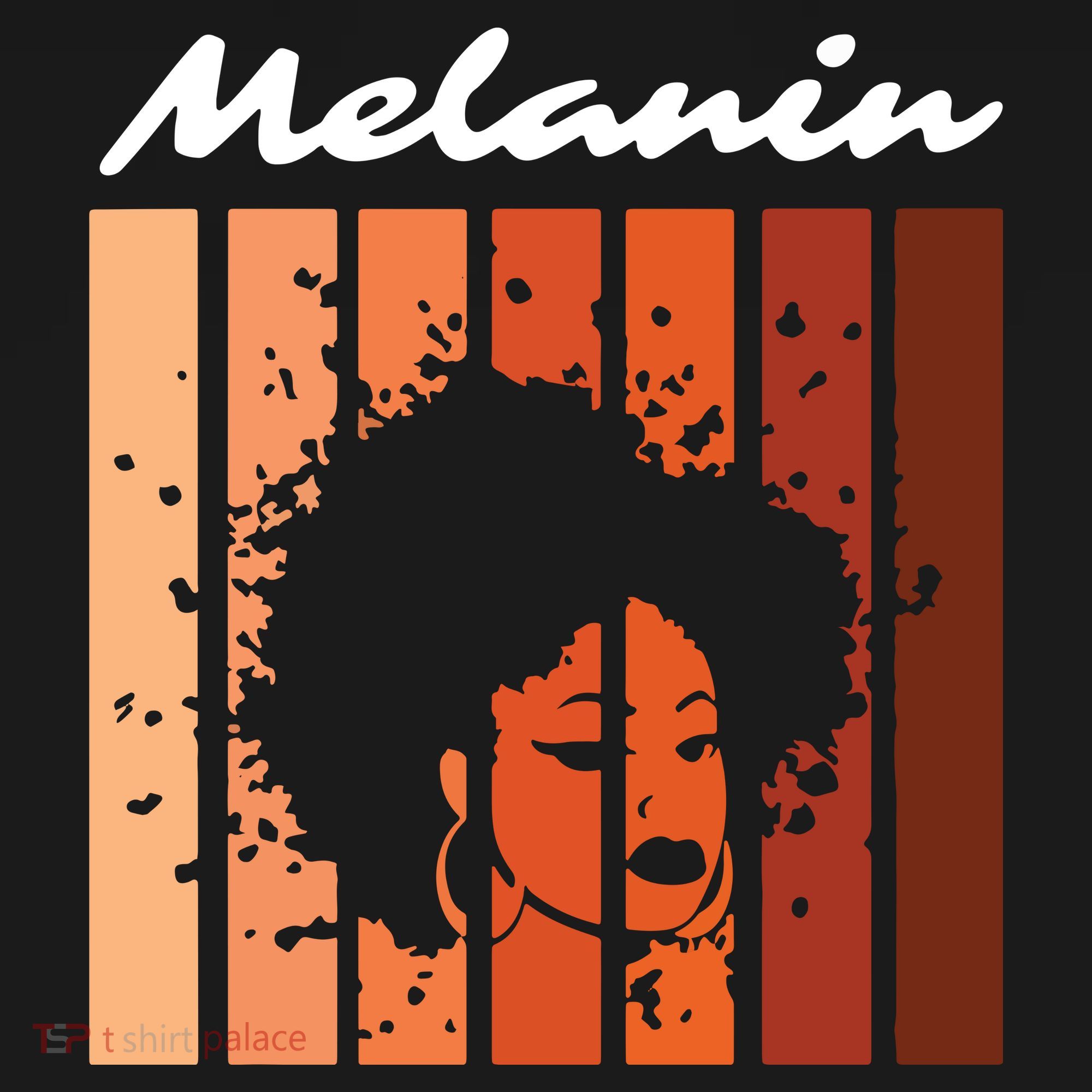 Melanin Tee African American Strong Black Natural Afro Ornament