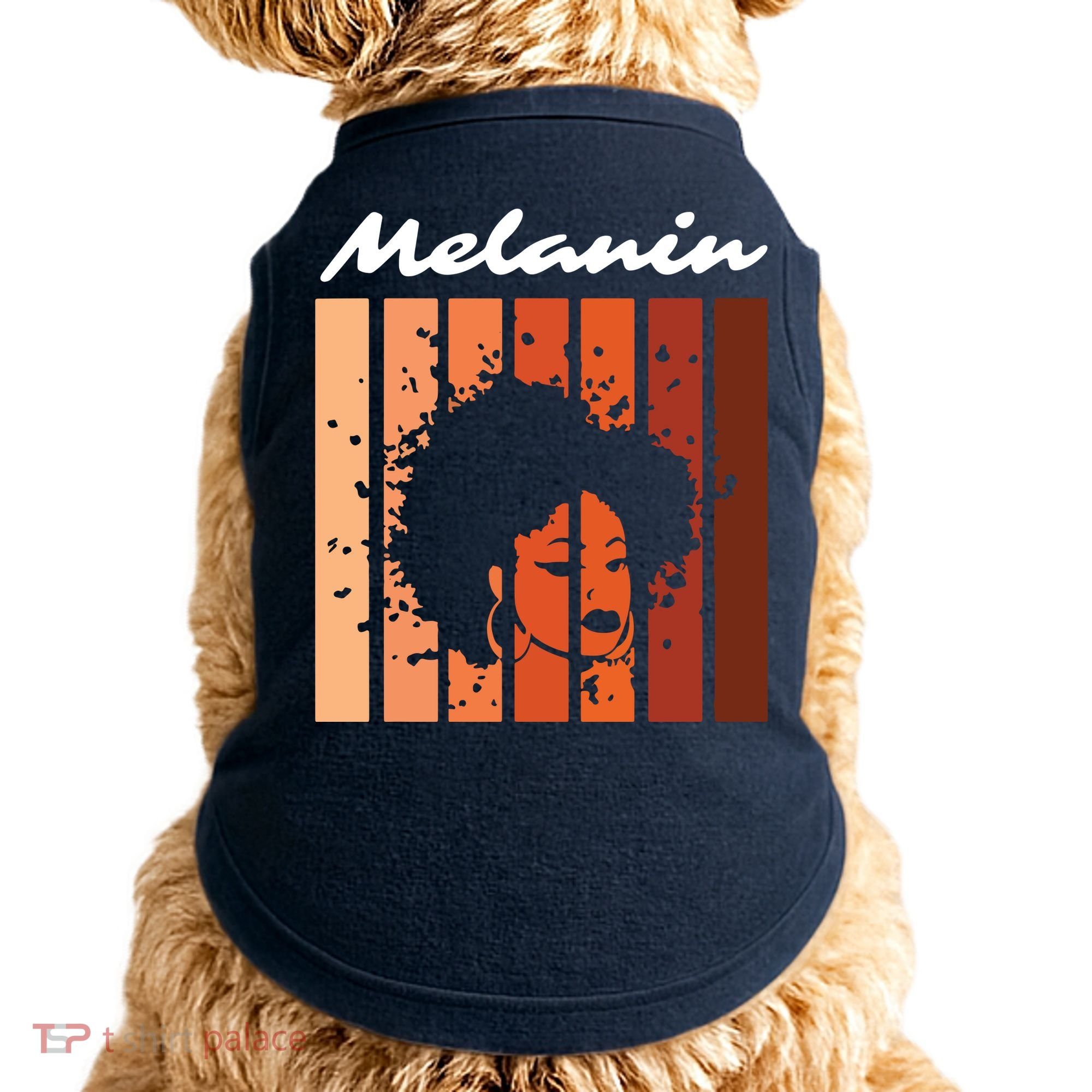 Melanin Tee African American Strong Black Natural Afro Doggie Tank