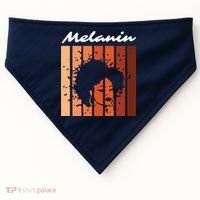 Melanin Tee African American Strong Black Natural Afro USA-Made Doggie Bandana thumb 0
