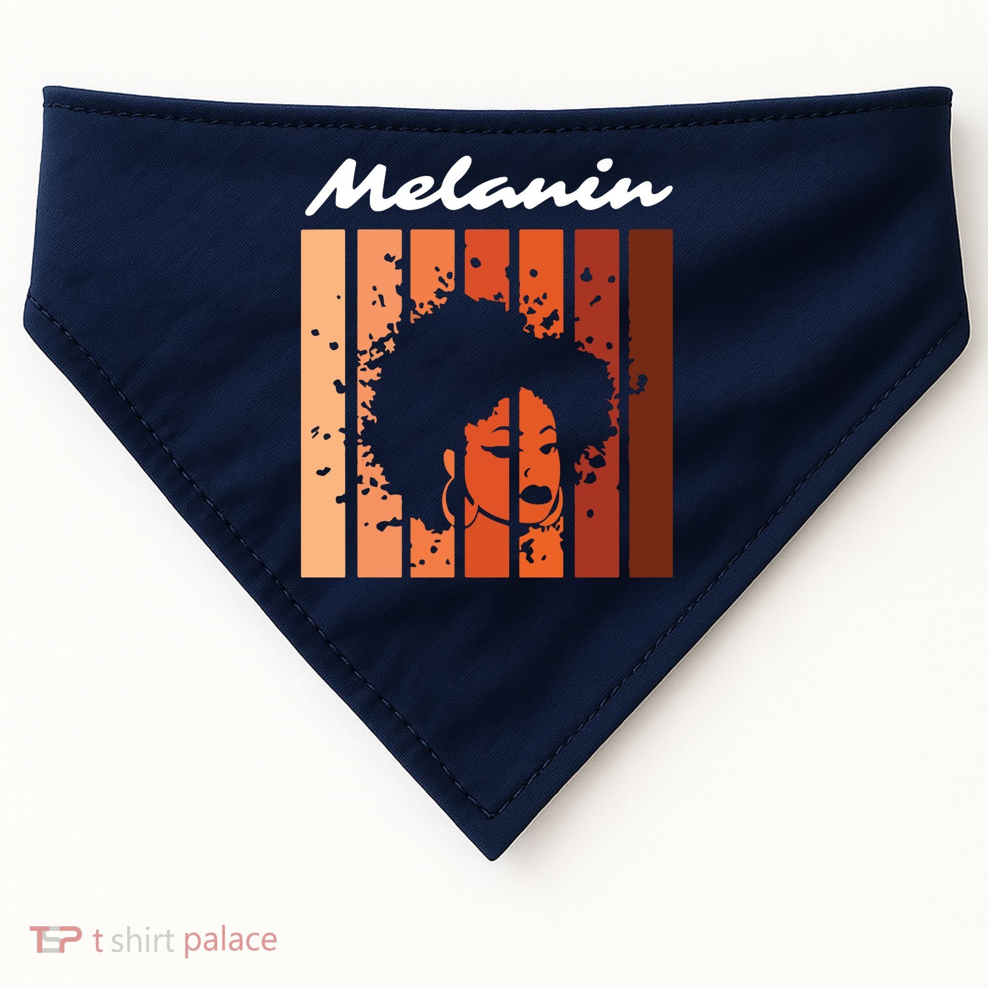 Melanin Tee African American Strong Black Natural Afro USA-Made Doggie Bandana
