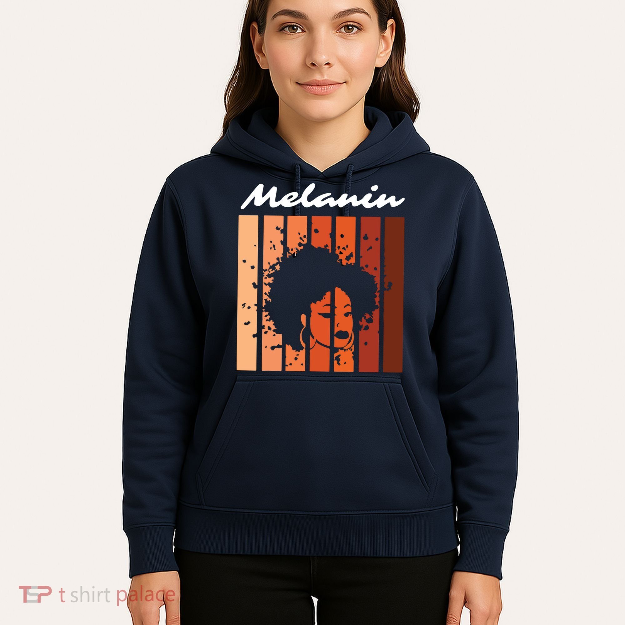 Melanin Tee African American Strong Black Natural Afro Hoodie
