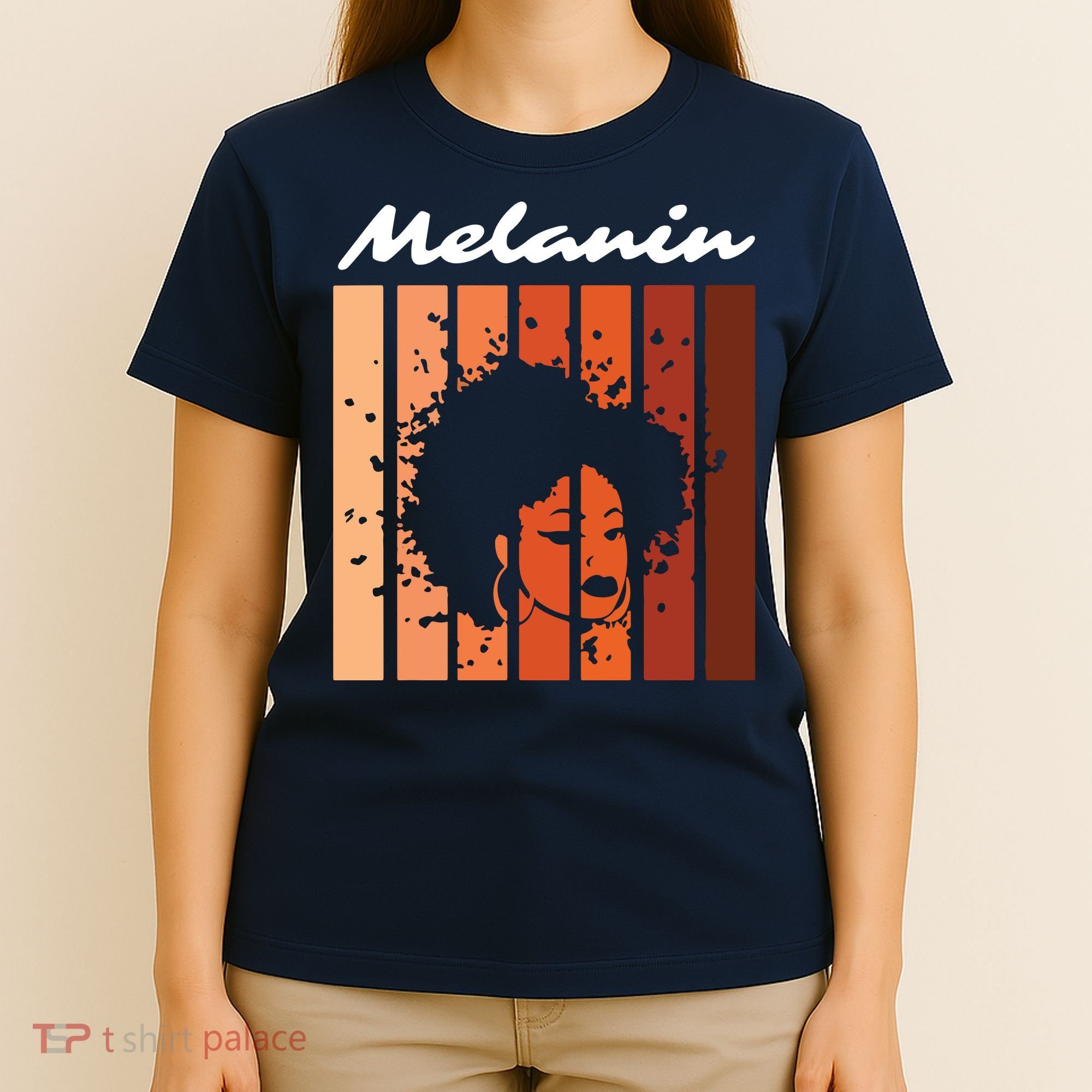 Melanin Tee African American Strong Black Natural Afro T-Shirt