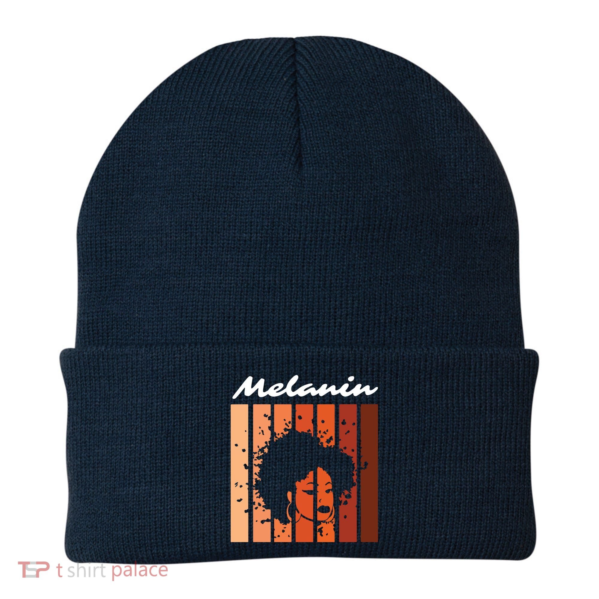 Melanin Tee African American Strong Black Natural Afro Beanie