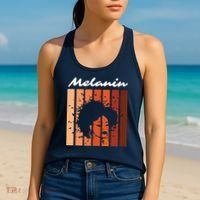 Melanin Tee African American Strong Black Natural Afro Women's Tank Top thumb 2