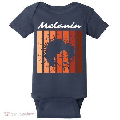 Melanin Tee African American Strong Black Natural Afro Baby Bodysuit