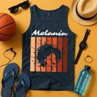 Melanin Tee African American Strong Black Natural Afro Tank Top thumb 4
