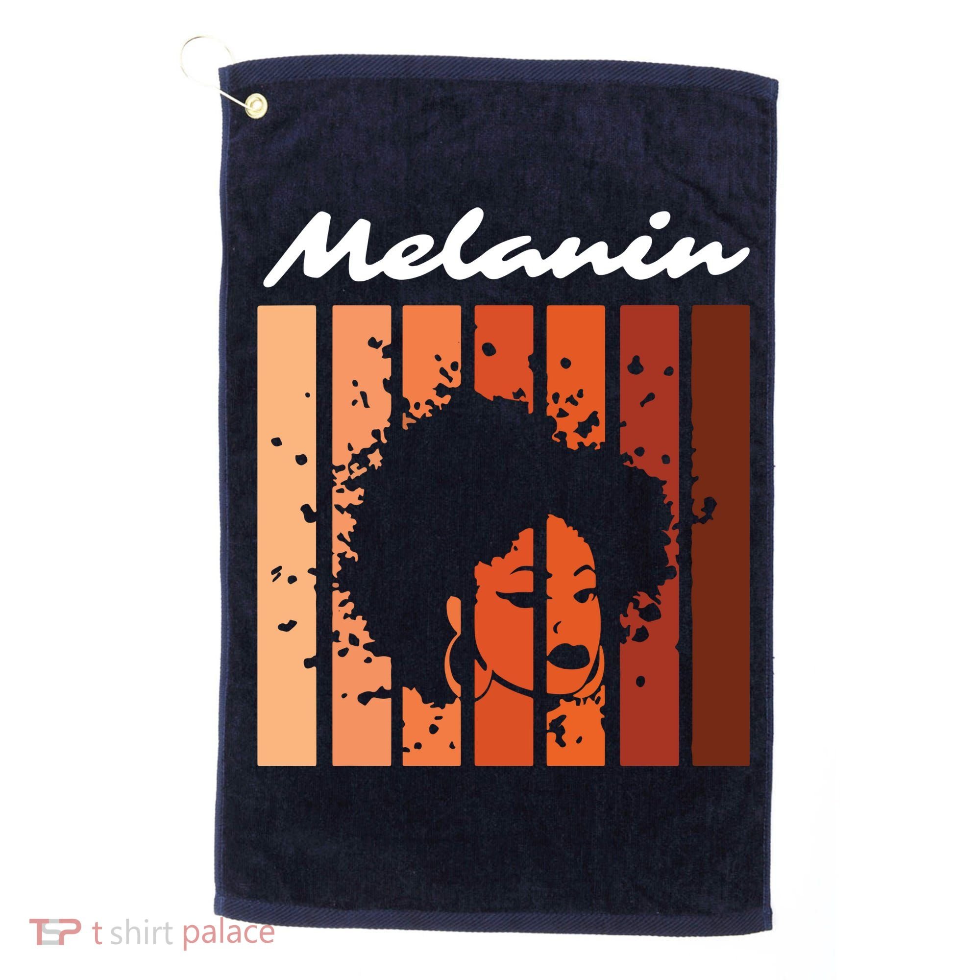 Melanin Tee African American Strong Black Natural Afro Golf Towel