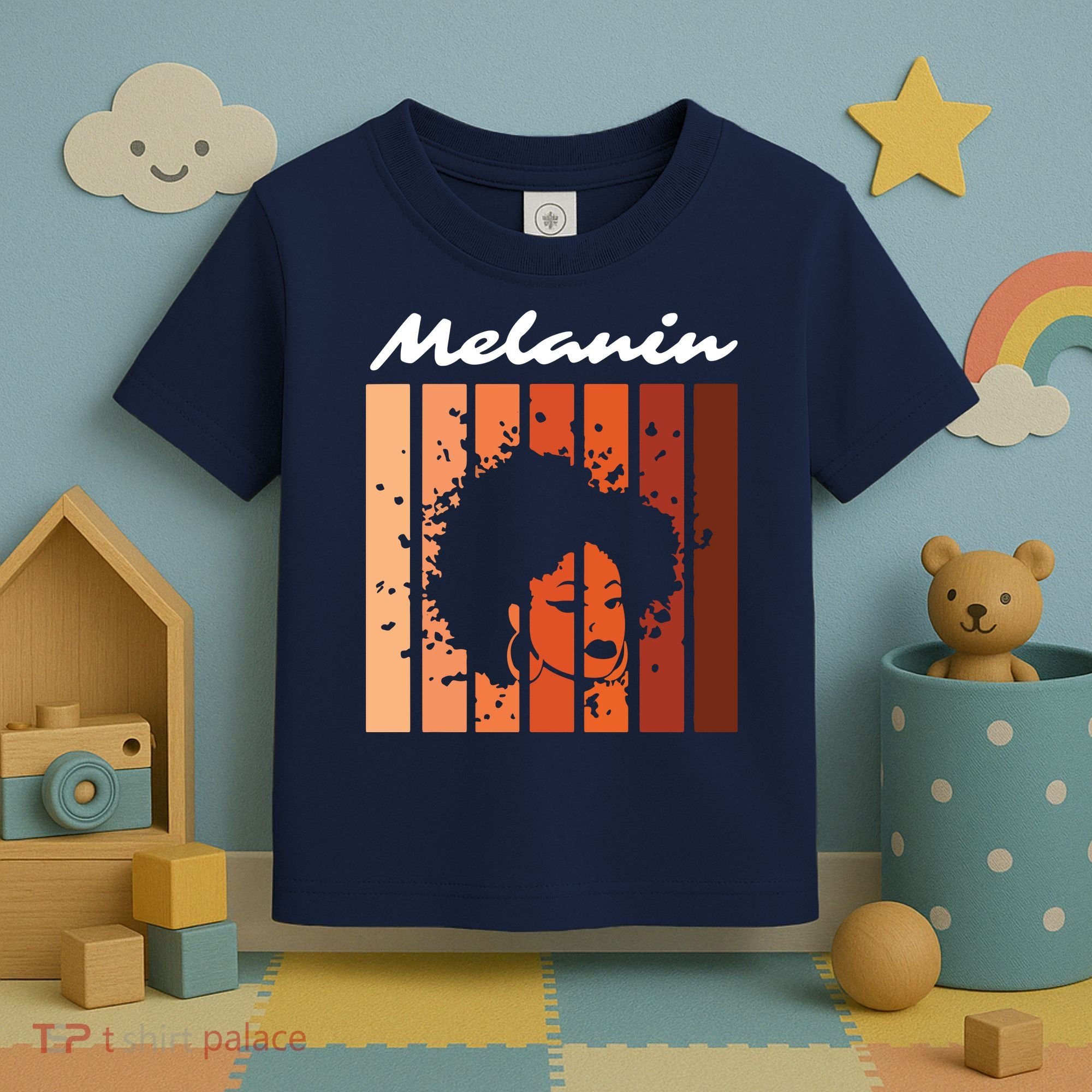 Melanin Tee African American Strong Black Natural Afro Toddler T-Shirt