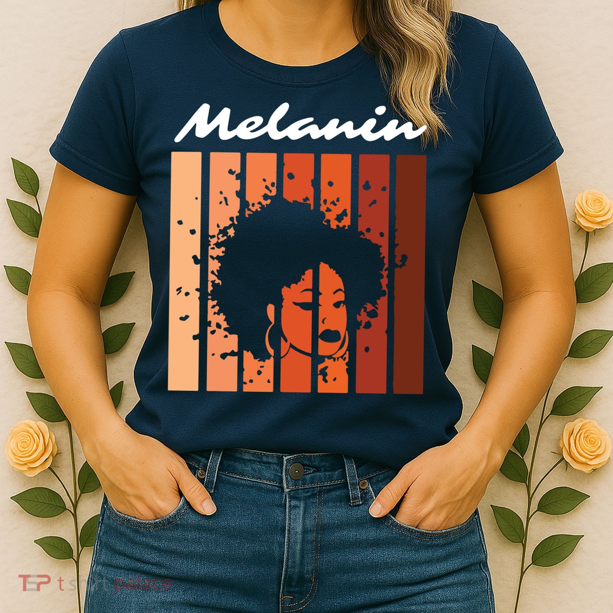 Melanin Tee African American Strong Black Natural Afro Women's T-Shirt