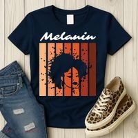 Melanin Tee African American Strong Black Natural Afro Women's T-Shirt thumb 3