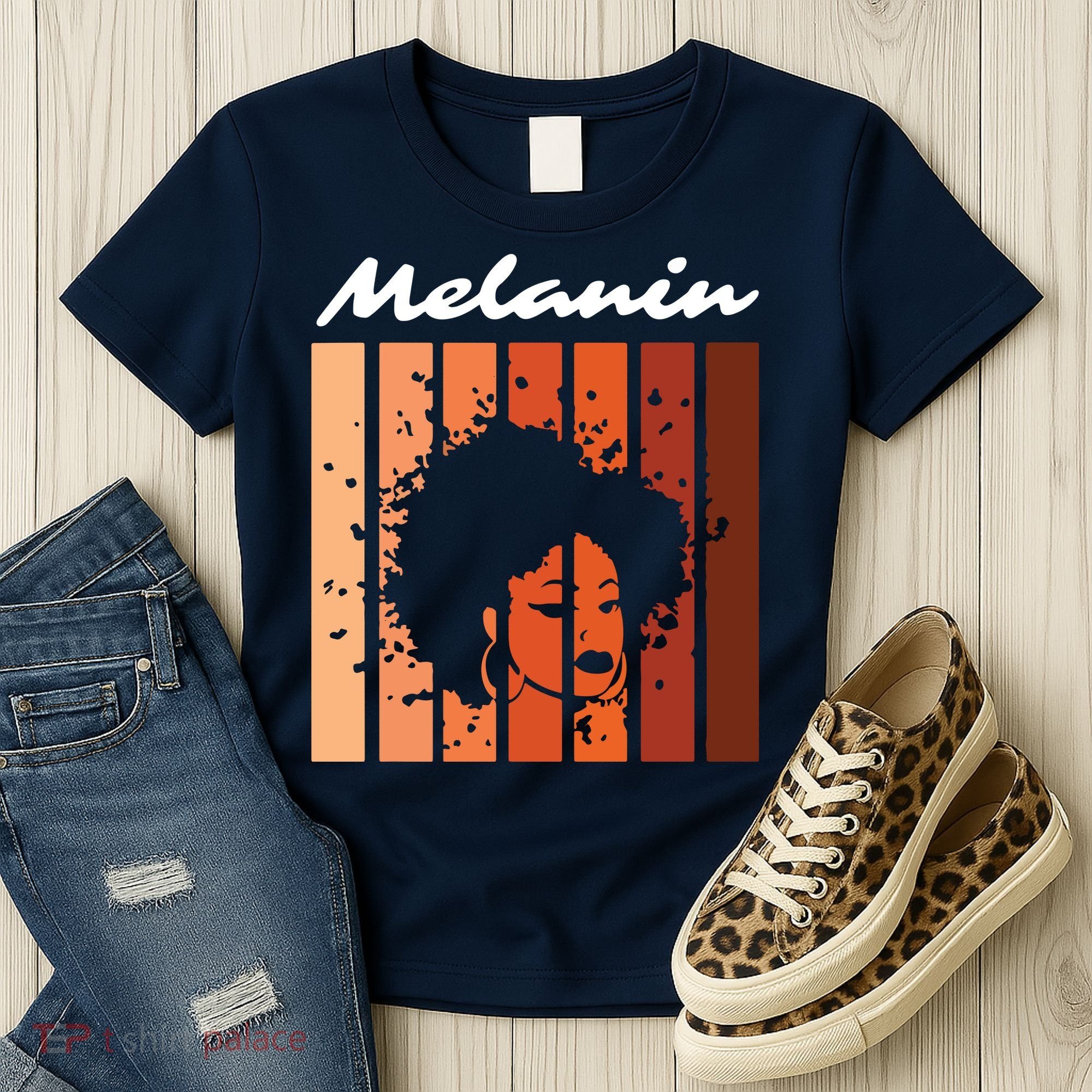 Melanin Tee African American Strong Black Natural Afro Women's T-Shirt