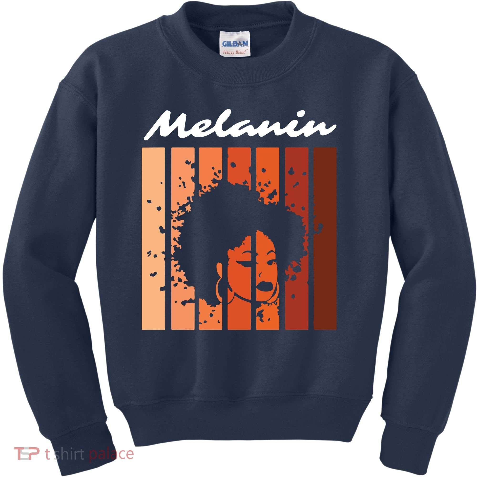 Melanin Tee African American Strong Black Natural Afro Kids Sweatshirt