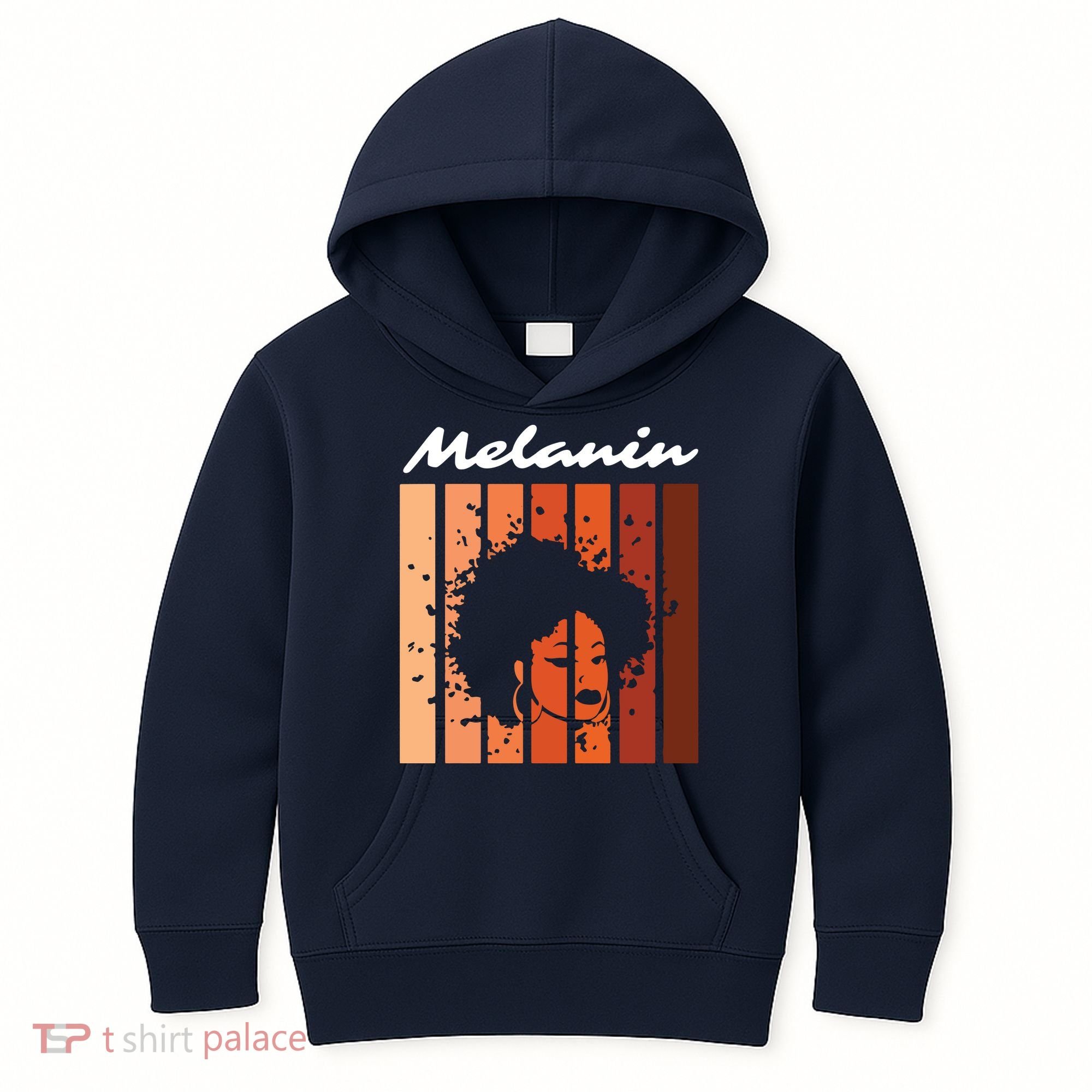 Melanin Tee African American Strong Black Natural Afro Kids Hoodie
