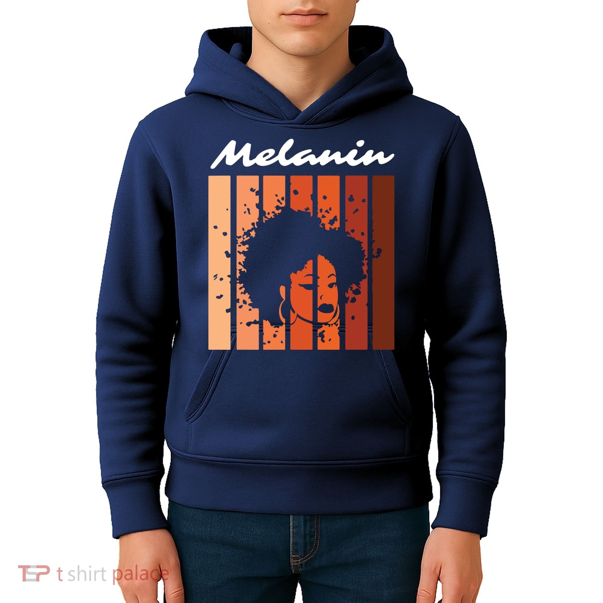 Melanin Tee African American Strong Black Natural Afro Kids Hoodie