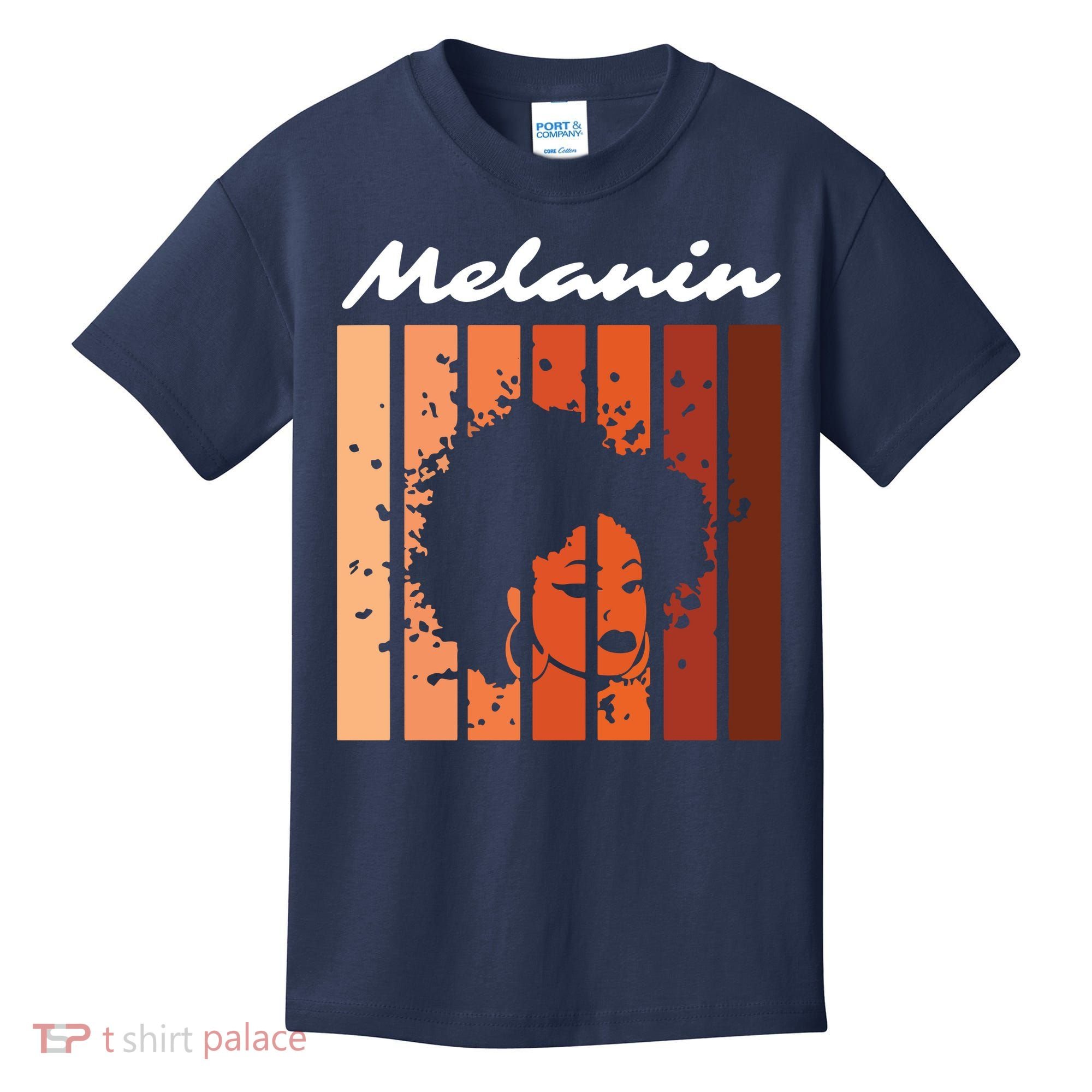 Melanin Tee African American Strong Black Natural Afro Kids T-Shirt