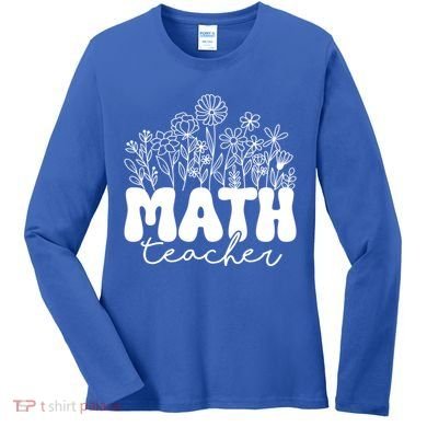 Math Teacher Algebra Instructor Geometry Pi Day Mathematics Great Gift Women's Long Sleeve Shirt